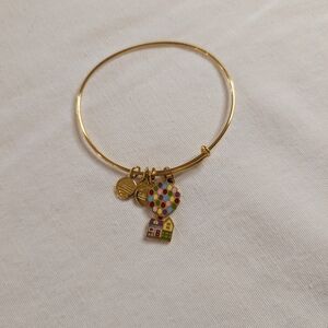 Alex and Ani Gold Bangle Bracelet | Disney Pixar Up Balloon House | EUC